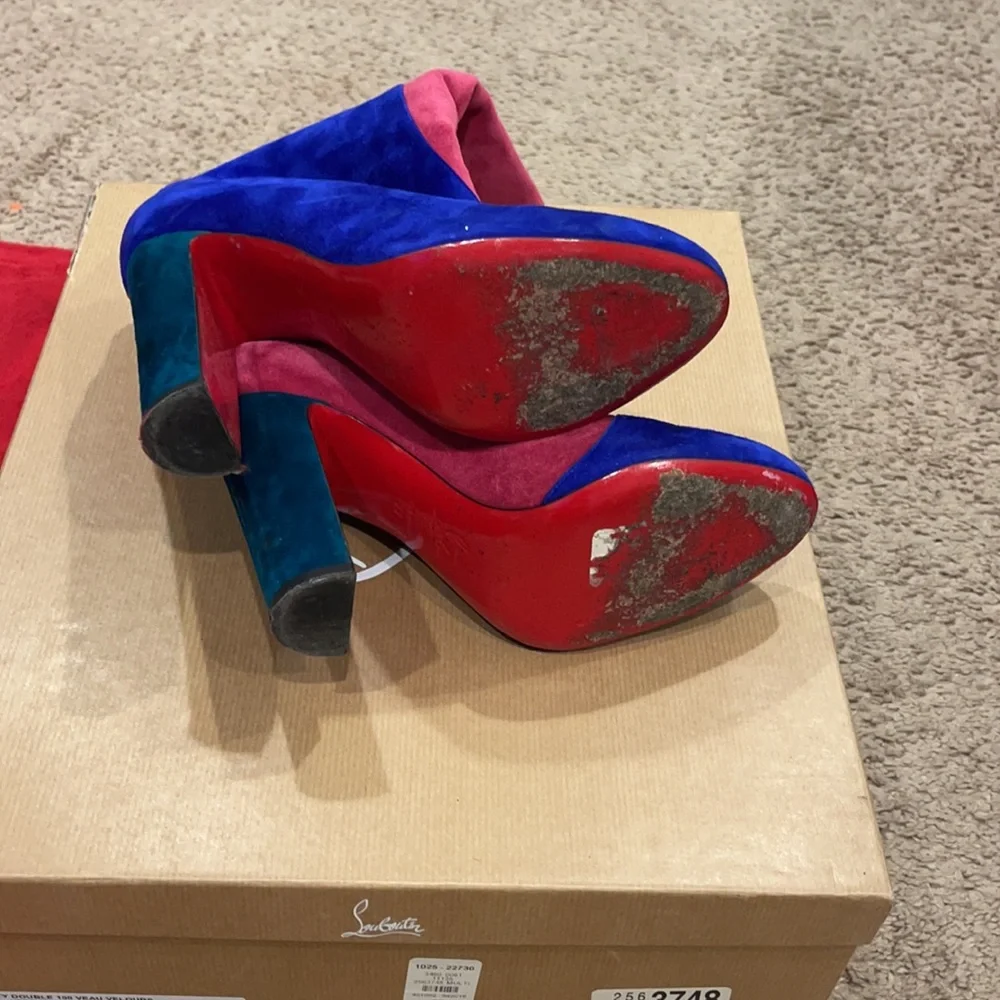 Color block Christian louboutins, worn twice! I’m very good condition. - Picture 4 of 12